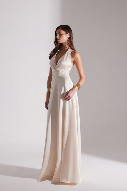 LILY ECRU A-LINE WEDDING DRESS