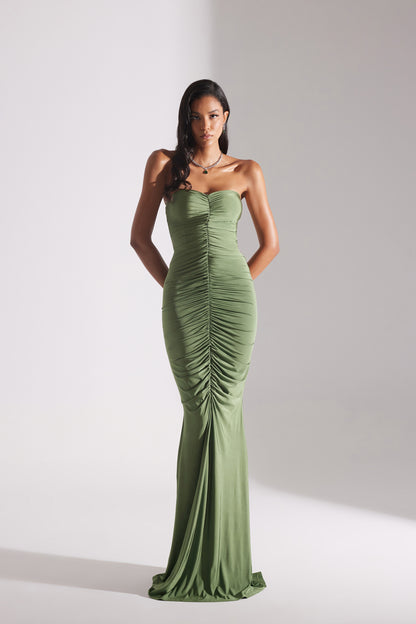 ADELINE HAKI STRAPLESS FISHERMAN DRESS