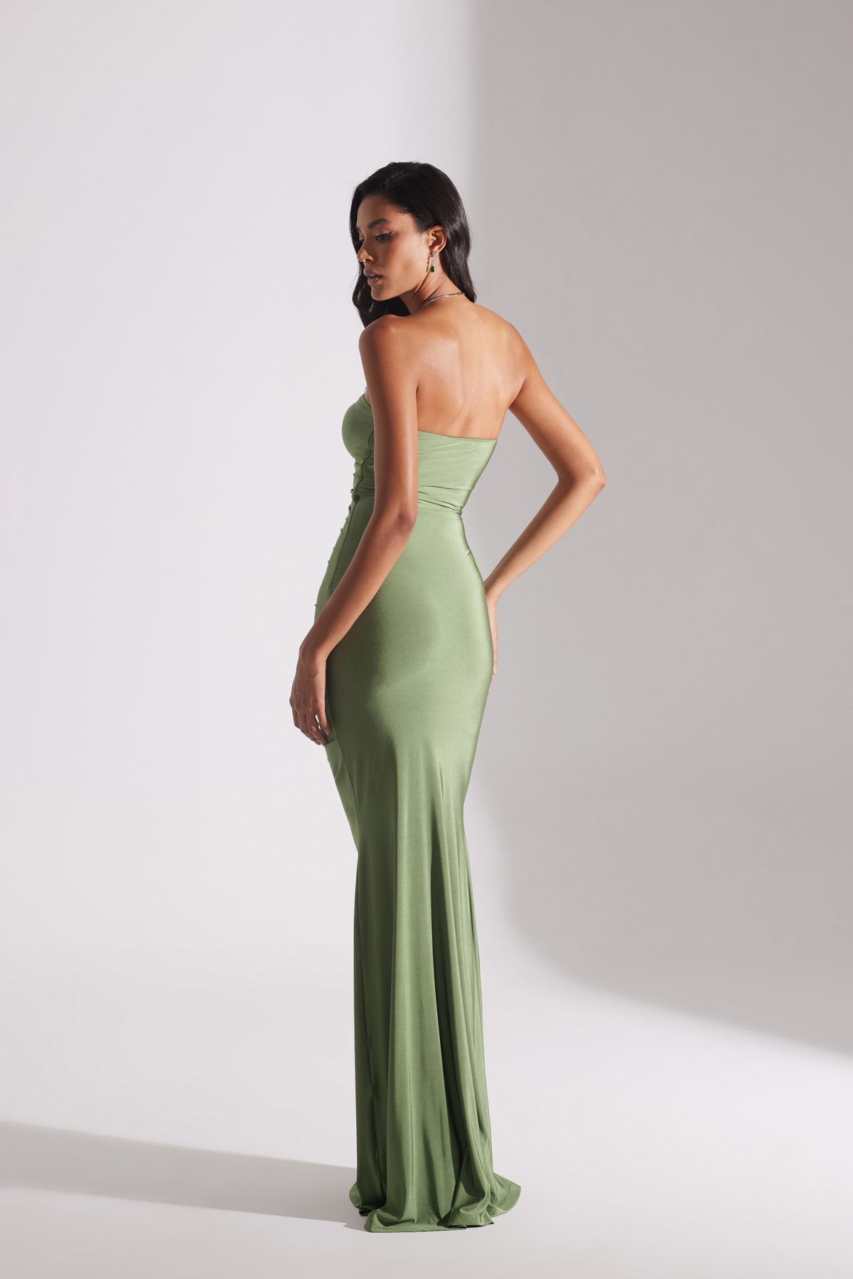 ADELINE HAKI STRAPLESS FISHERMAN DRESS