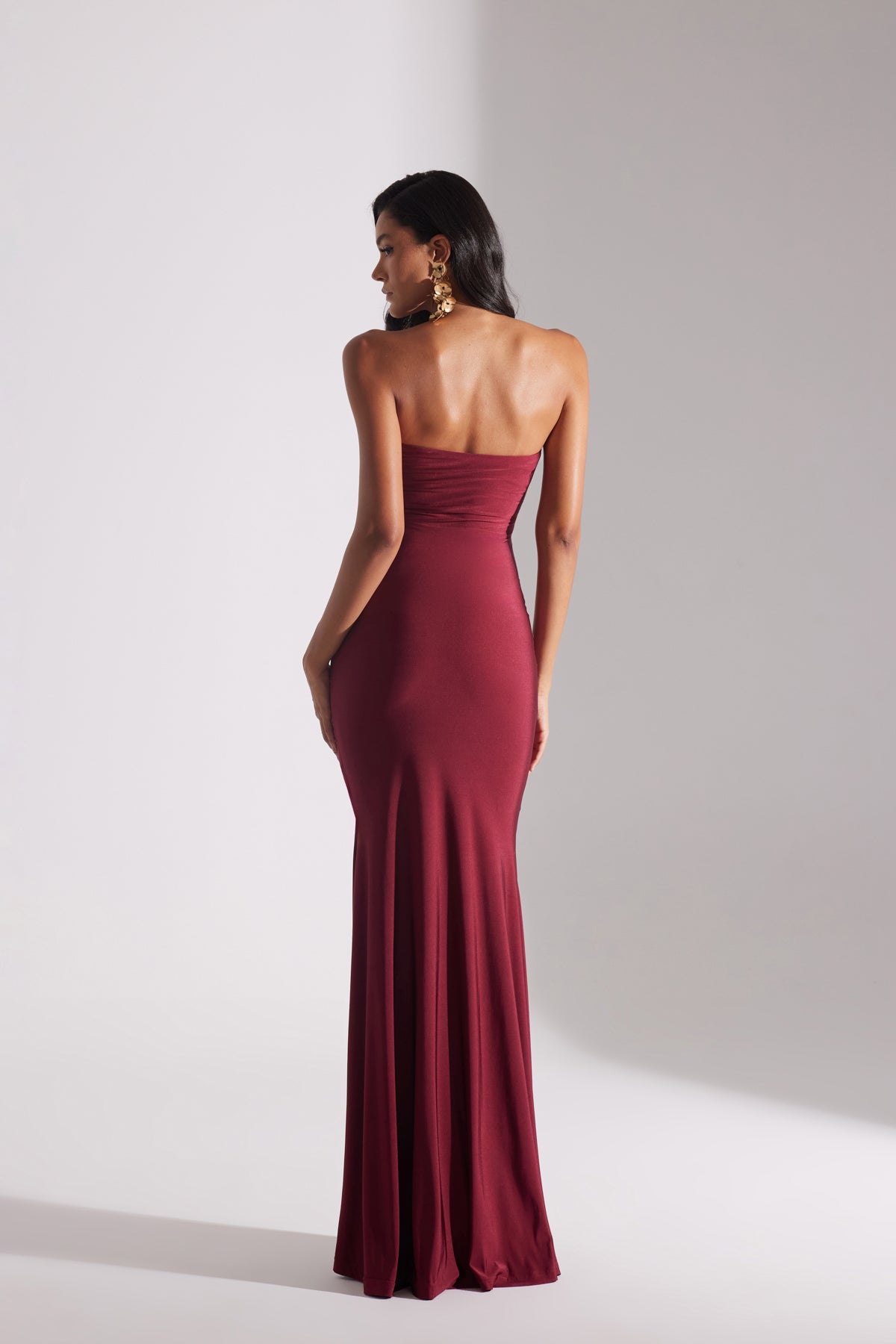 ADELINE BORDO STRAPLESS FISHERMAN DRESS