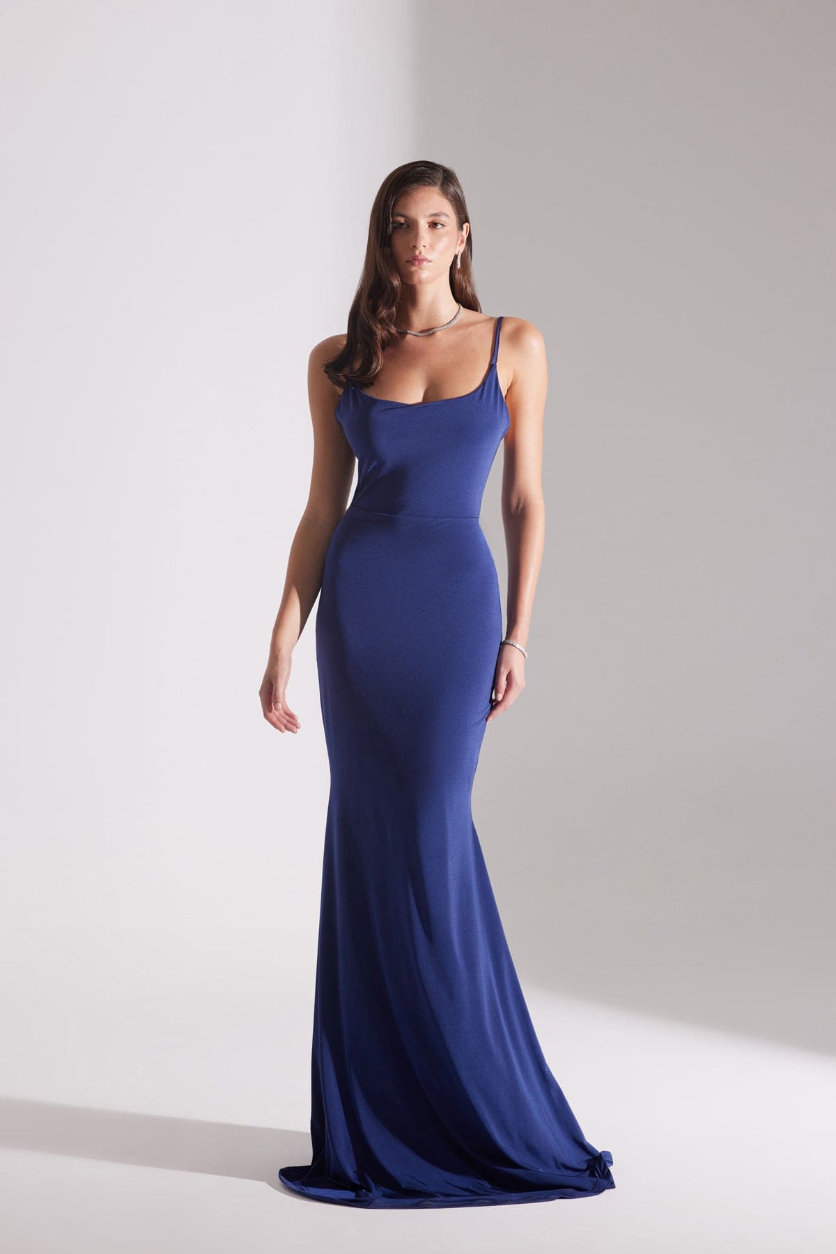 REBECCA DARK BLUE STRAP FISHERMAN DRESS