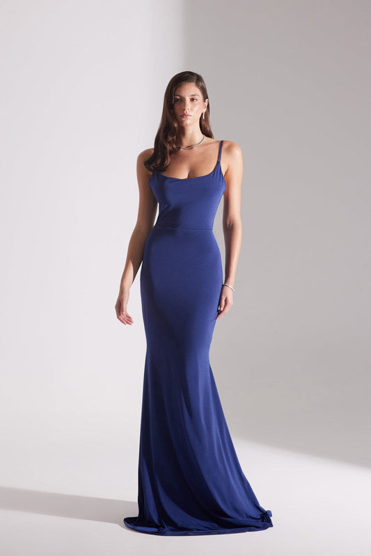 REBECCA DARK BLUE STRAP FISHERMAN DRESS