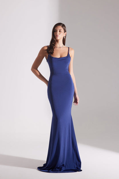 REBECCA DARK BLUE STRAP FISHERMAN DRESS