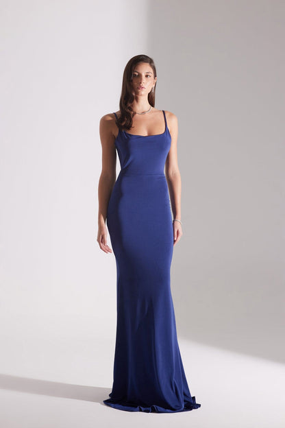 REBECCA DARK BLUE STRAP FISHERMAN DRESS