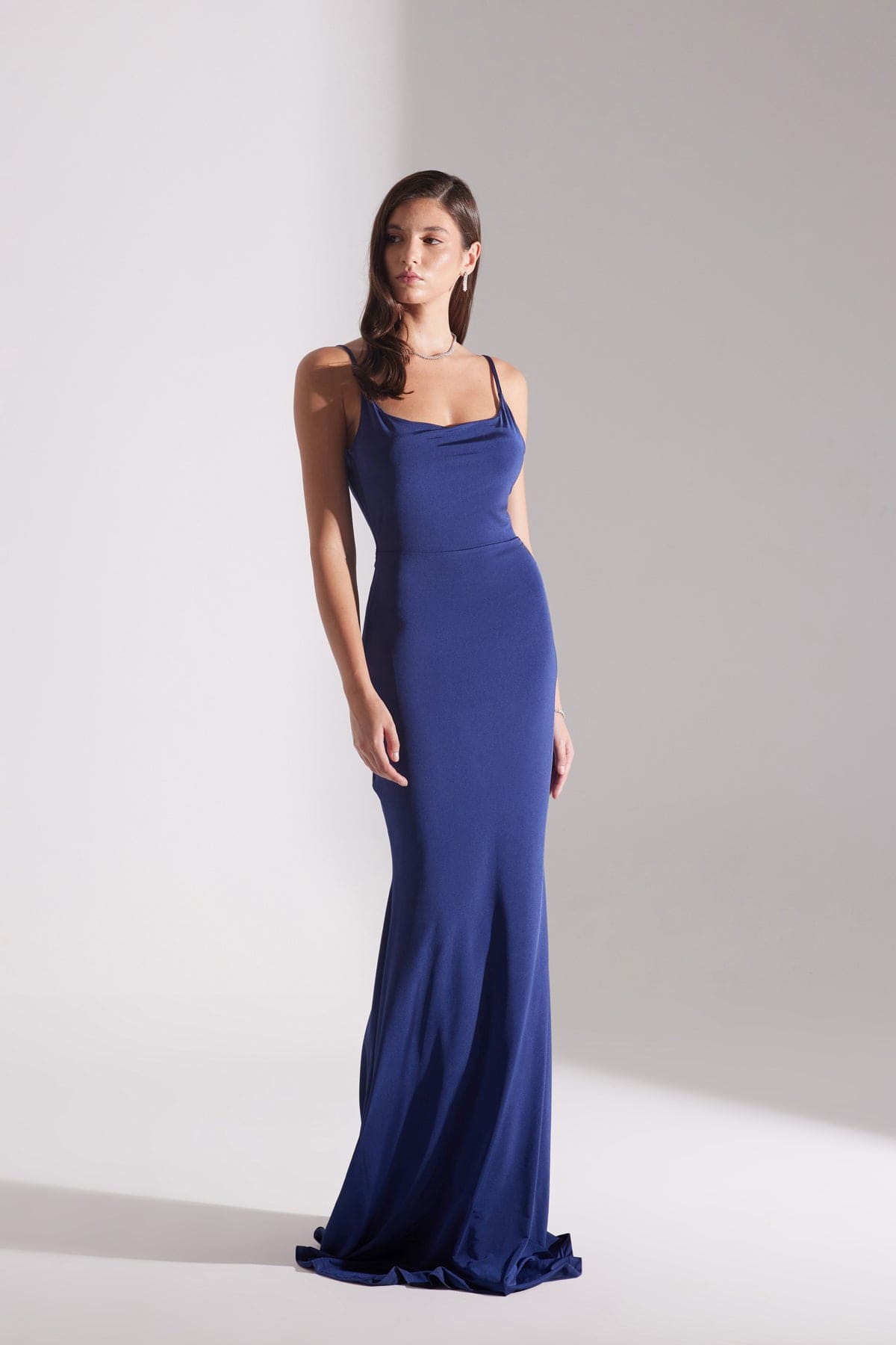REBECCA DARK BLUE STRAP FISHERMAN DRESS