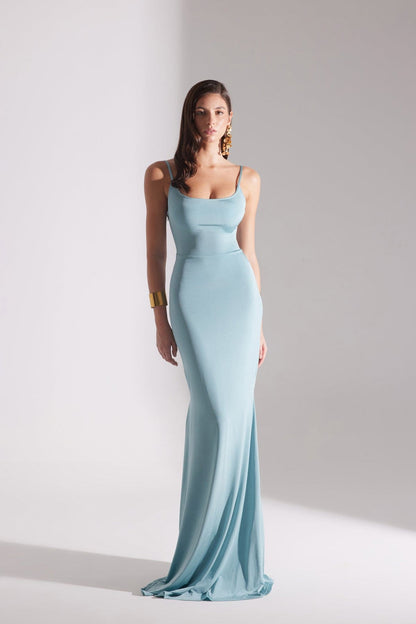 REBECCA SU GREEN SUSPENDED FISH DRESS