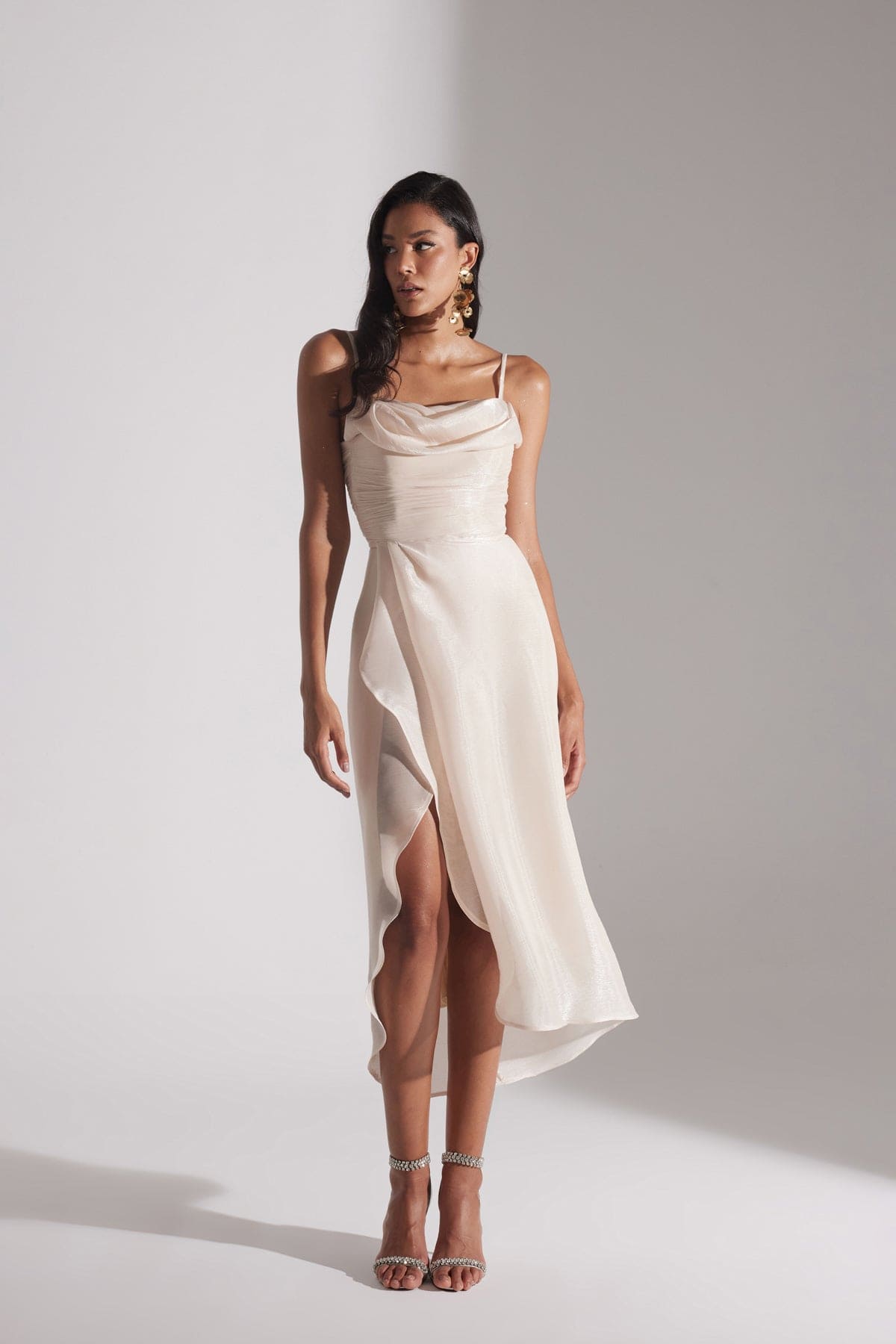 EVA IVORY STRAP DRESS
