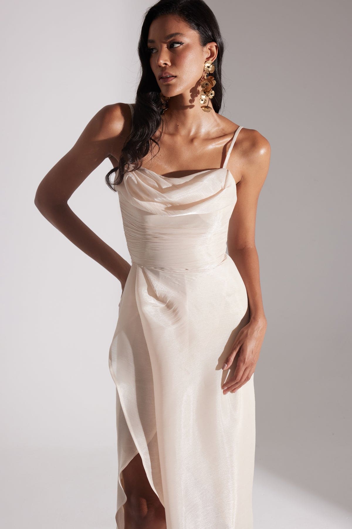 EVA IVORY STRAP DRESS