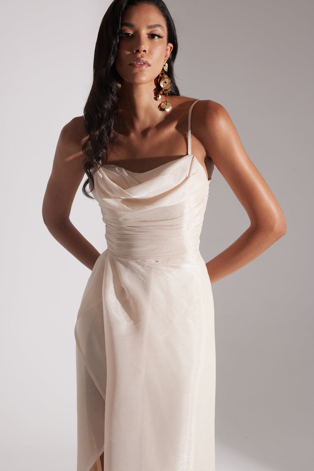 EVA IVORY STRAP DRESS