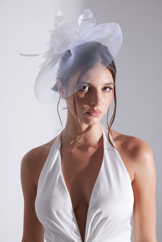 KATRINA Wedding Veil Hat Bridal Accessory
