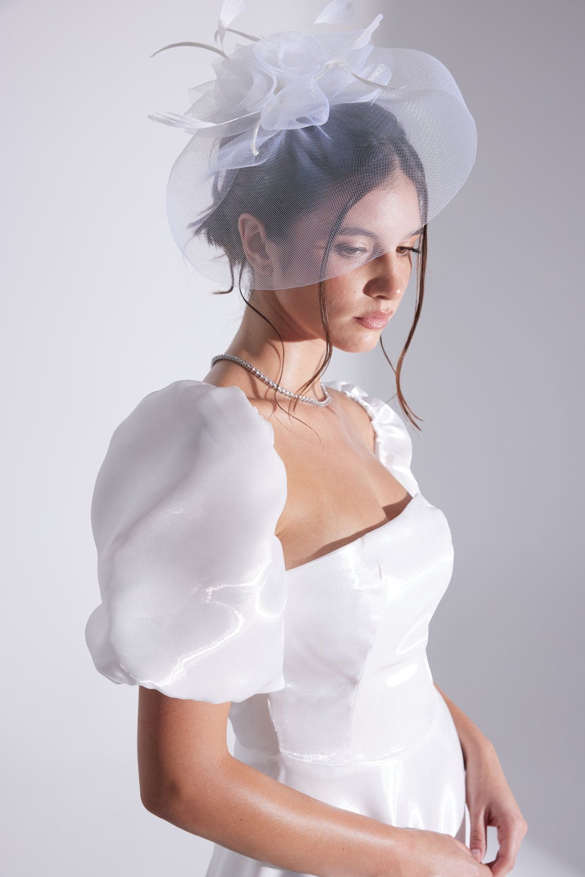KATRINA Wedding Veil Hat Bridal Accessory