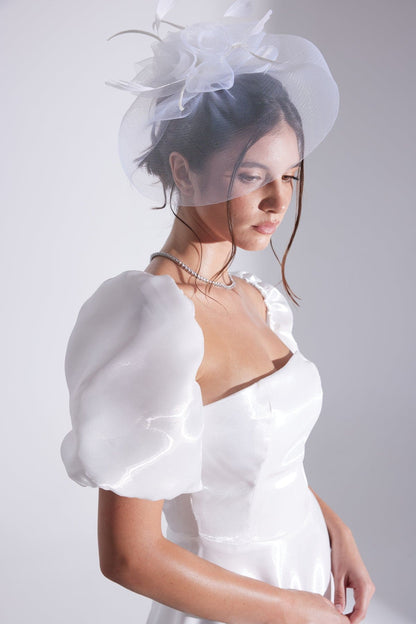 KATRINA Wedding Veil Hat Bridal Accessory