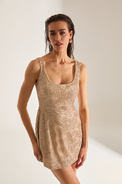 MARTINA Shiny Strap DORE Mini Night Dress