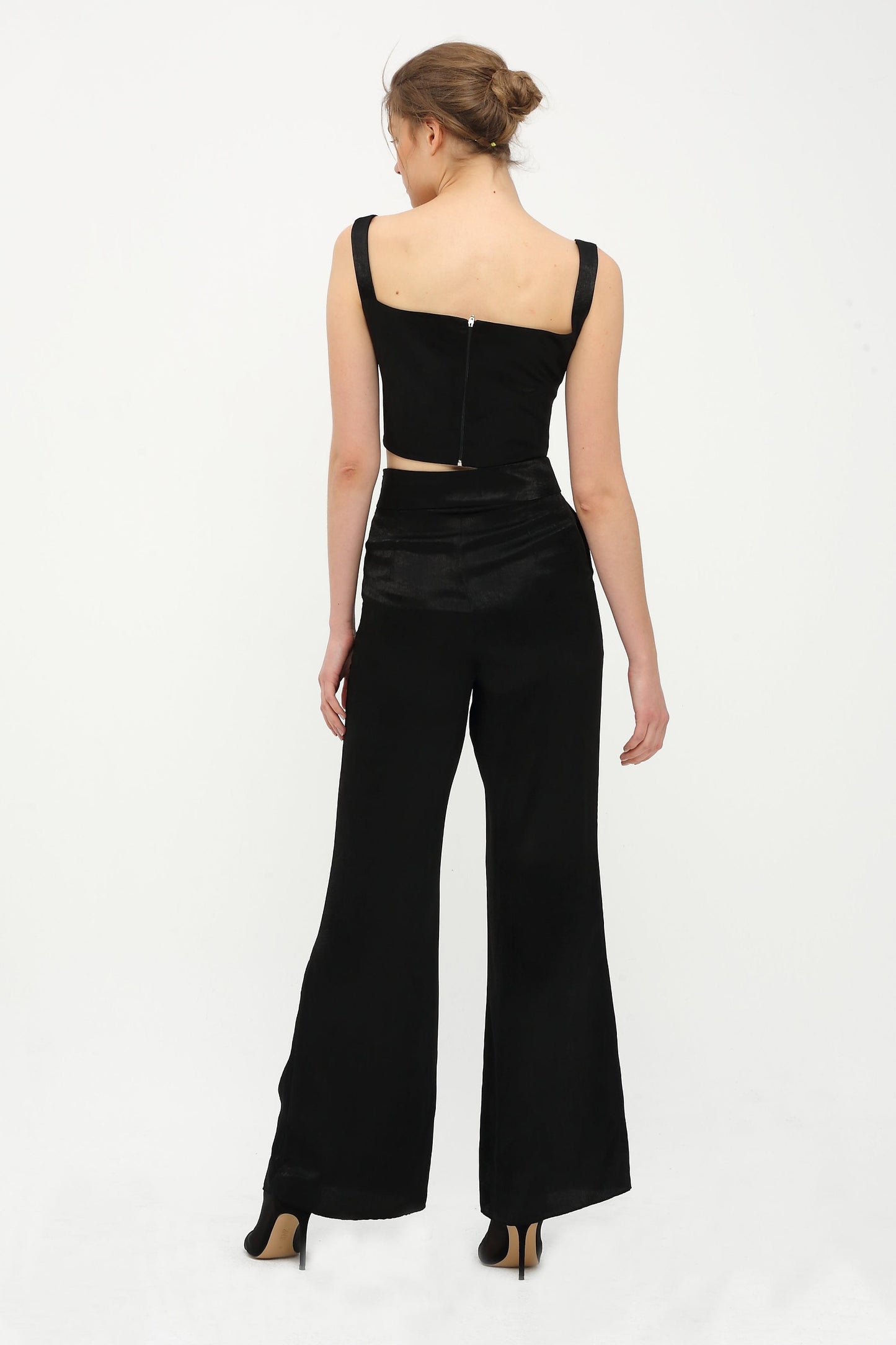 Black Strap Crop Top