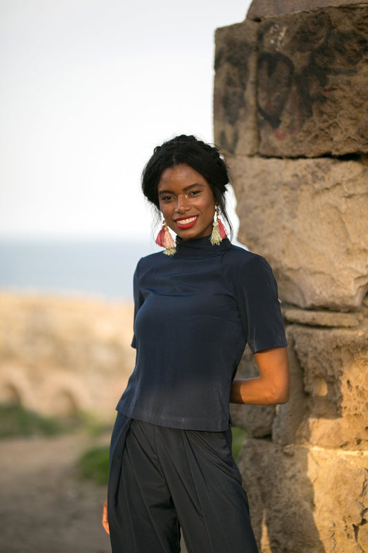 Navy Blouse