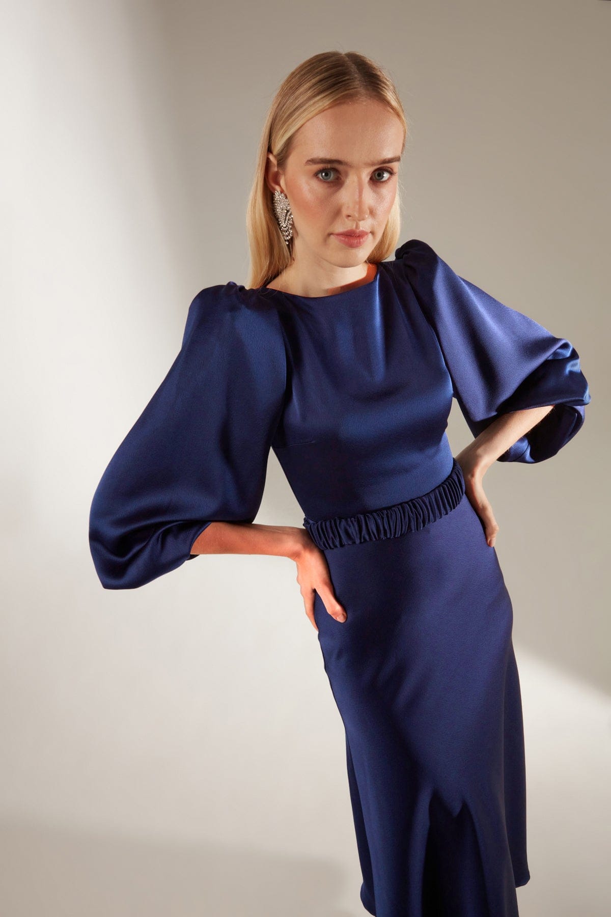 HELENY Ballon Kol Saks Nişan Kleid