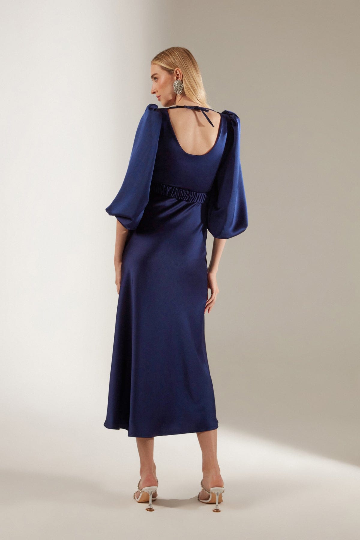 HELENY Ballon Kol Saks Nişan Kleid