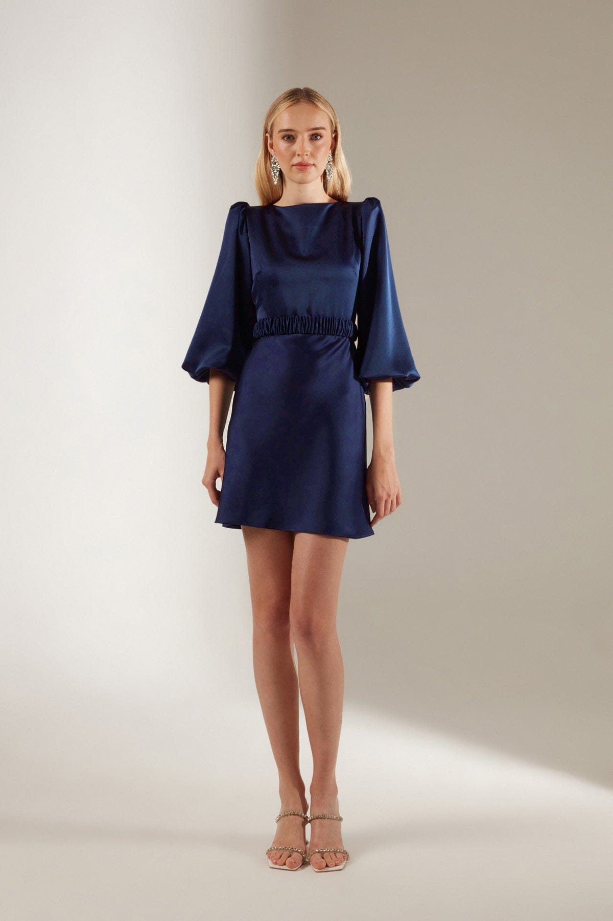 Saks Balloon Sleeve Mini Dress