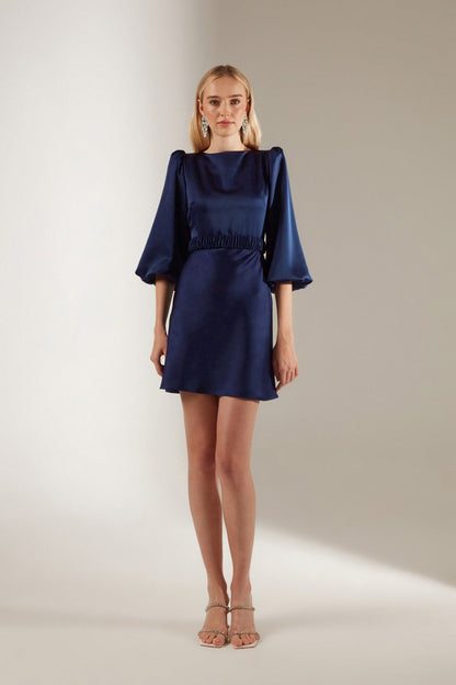 Saks Balloon Sleeve Mini Dress