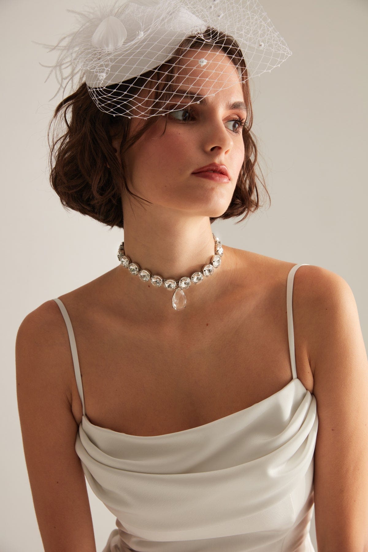 Kristall Choker Halskette