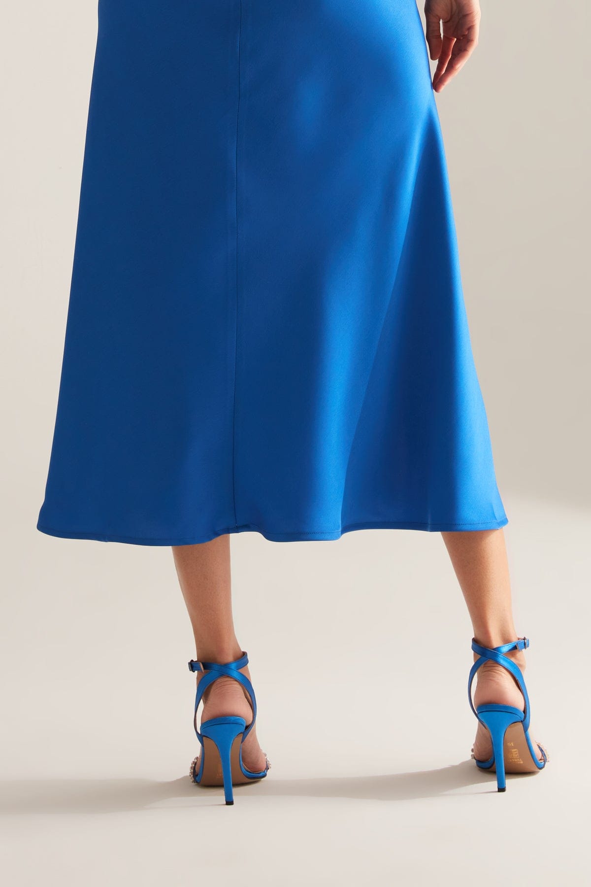 STEINVERZIERTE BLAUEN BAND-HEELS ABENDSCHUHE