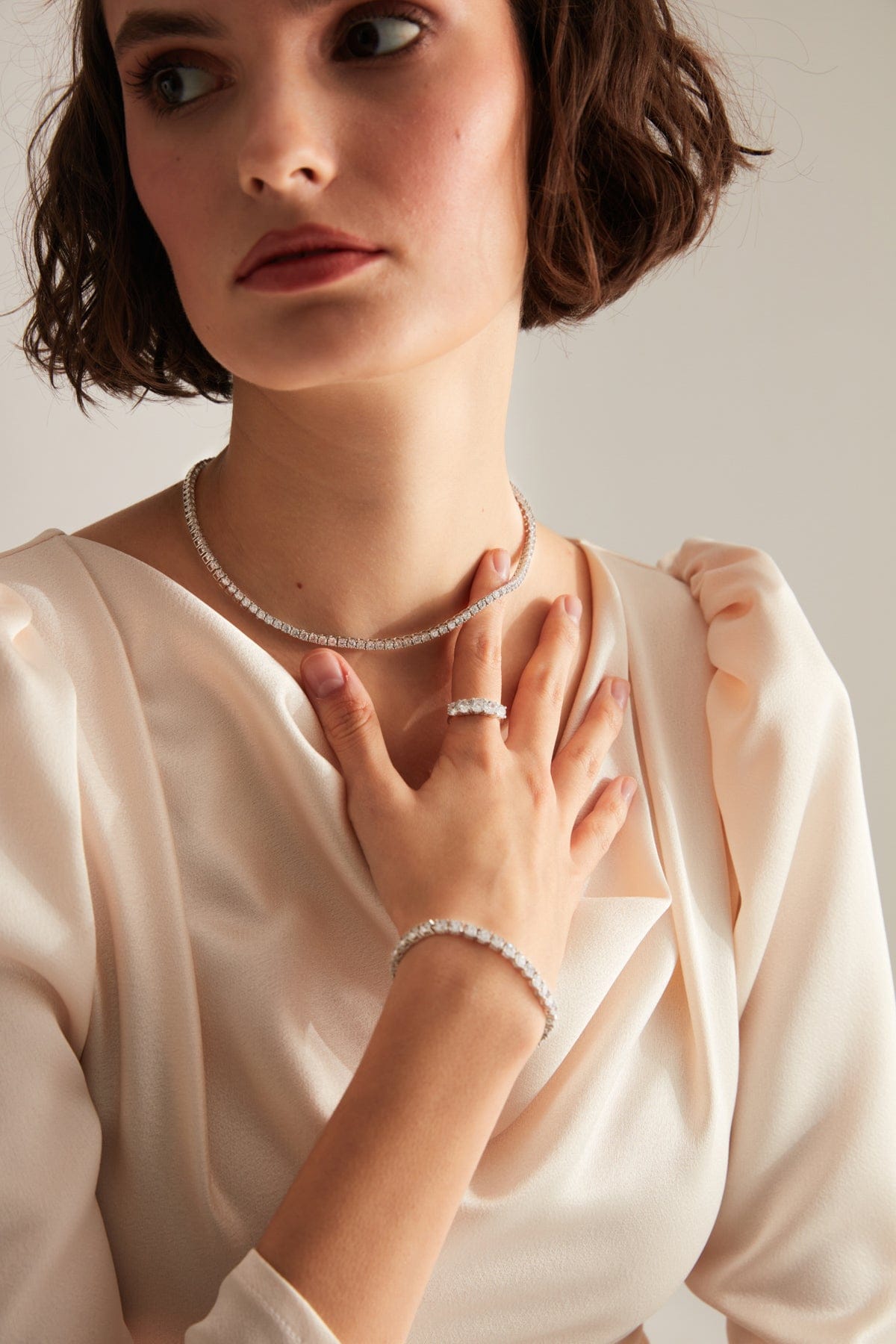 Su Yolu Armband 925er Silber A+ Zirkonstein