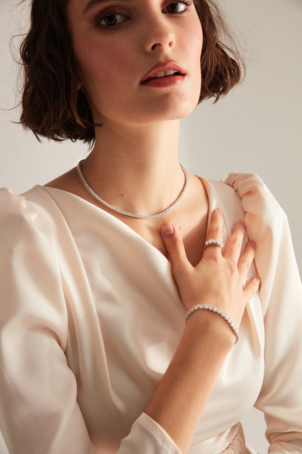 Su Yolu Armband 925er Silber A+ Zirkonstein