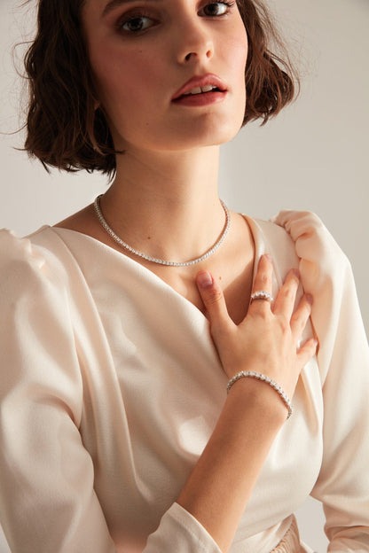 Su Yolu Armband 925er Silber A+ Zirkonstein