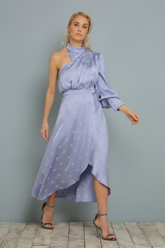 Lila Einarmiges Kleid