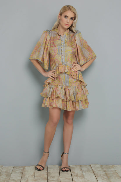 Hakim Yaka %100 Seidenkleid