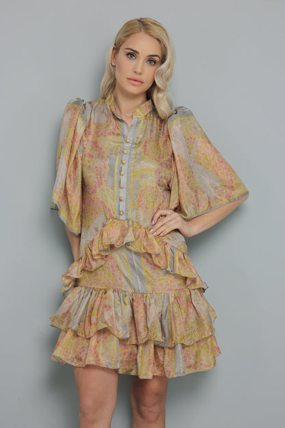 Hakim Yaka %100 Seidenkleid