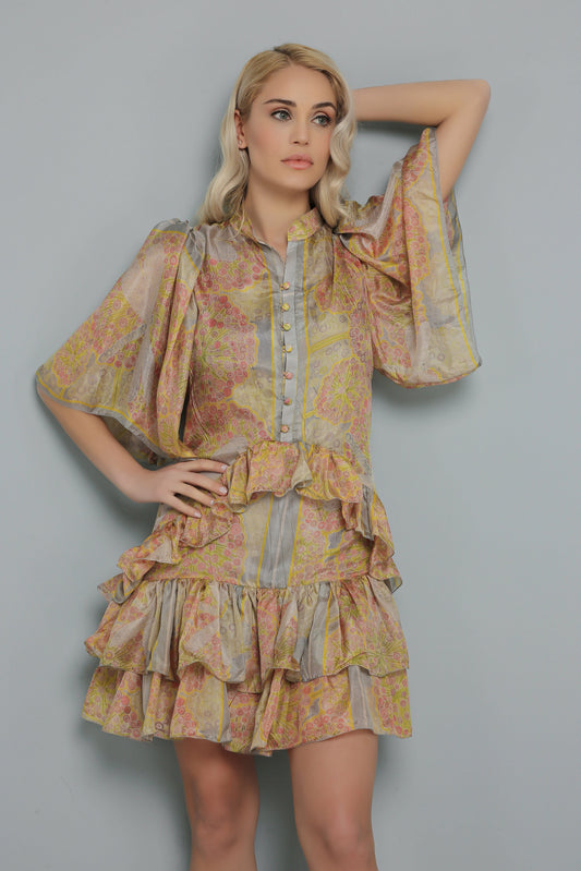 Hakim Yaka %100 Seidenkleid