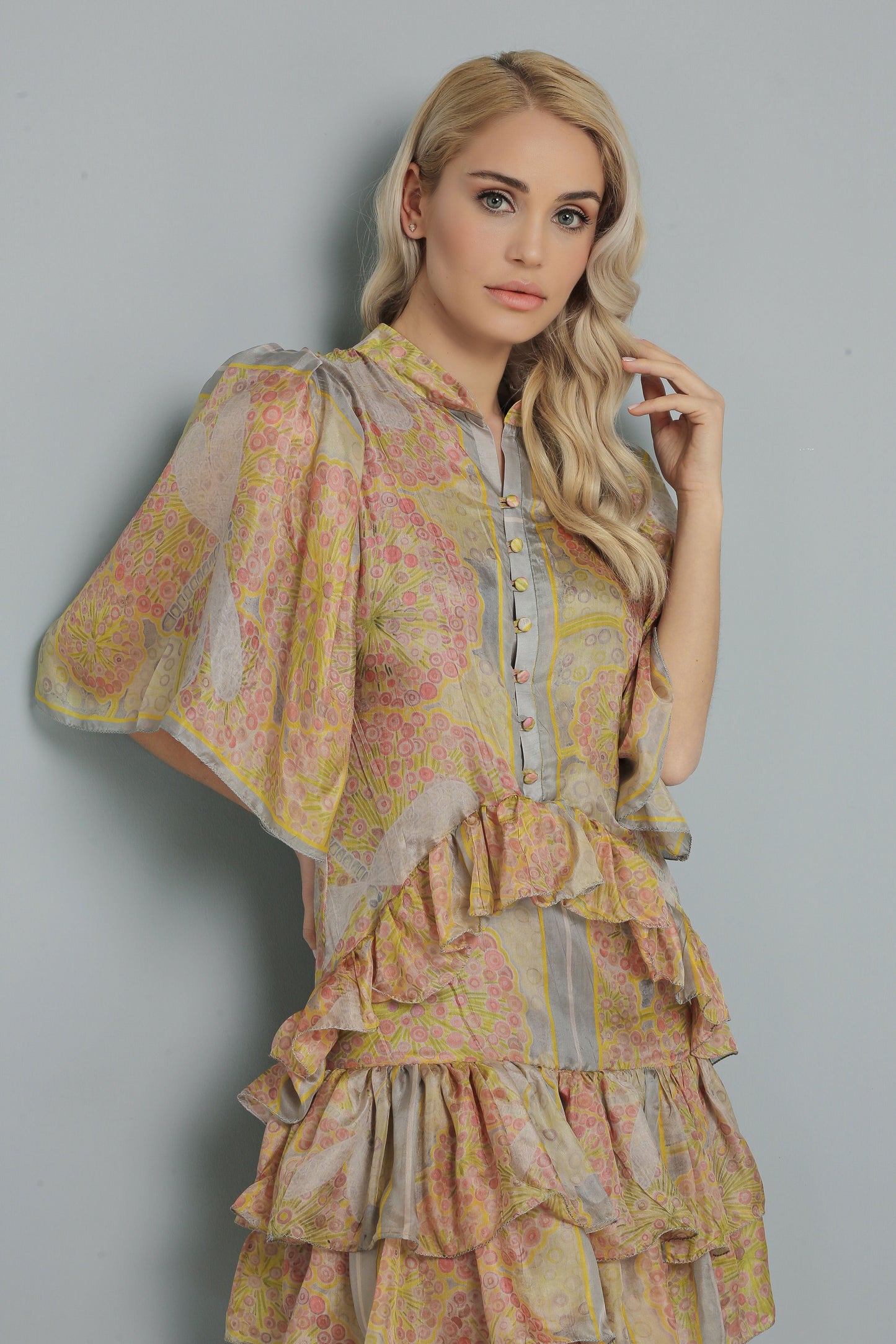 Hakim Yaka %100 Seidenkleid