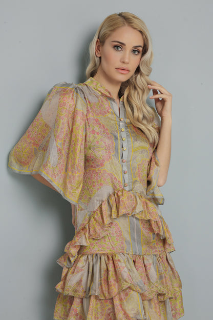 Hakim Yaka %100 Seidenkleid