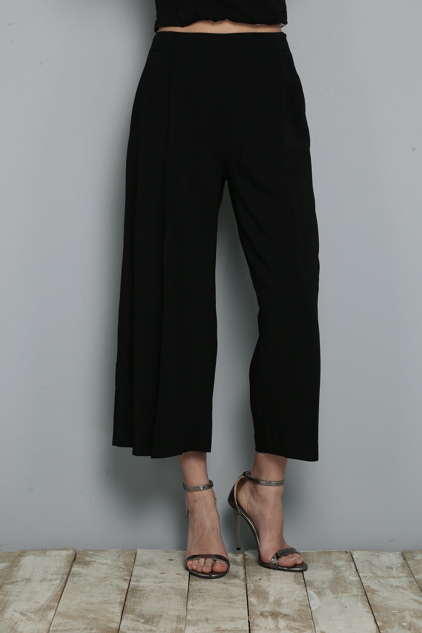 Pleated Black Pants