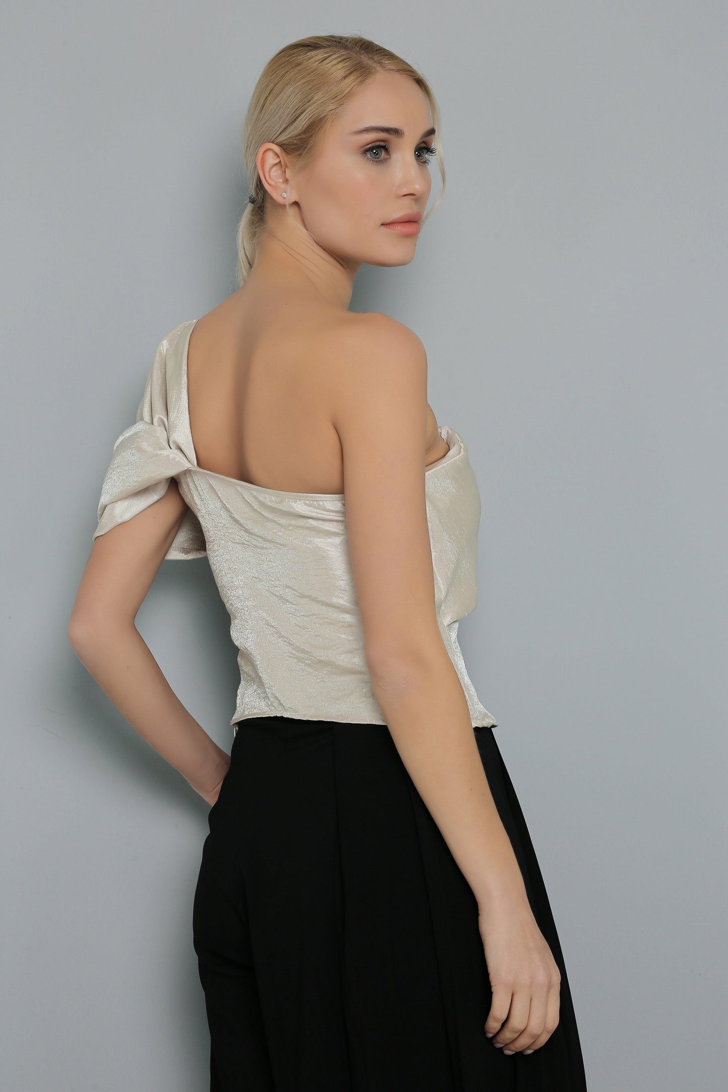 Cream Shoulder Detail Blouse